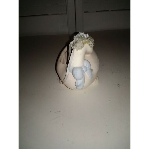 Vintage Duck With Blue Bow Planter Country Duck Planter - Picture 3 of 5